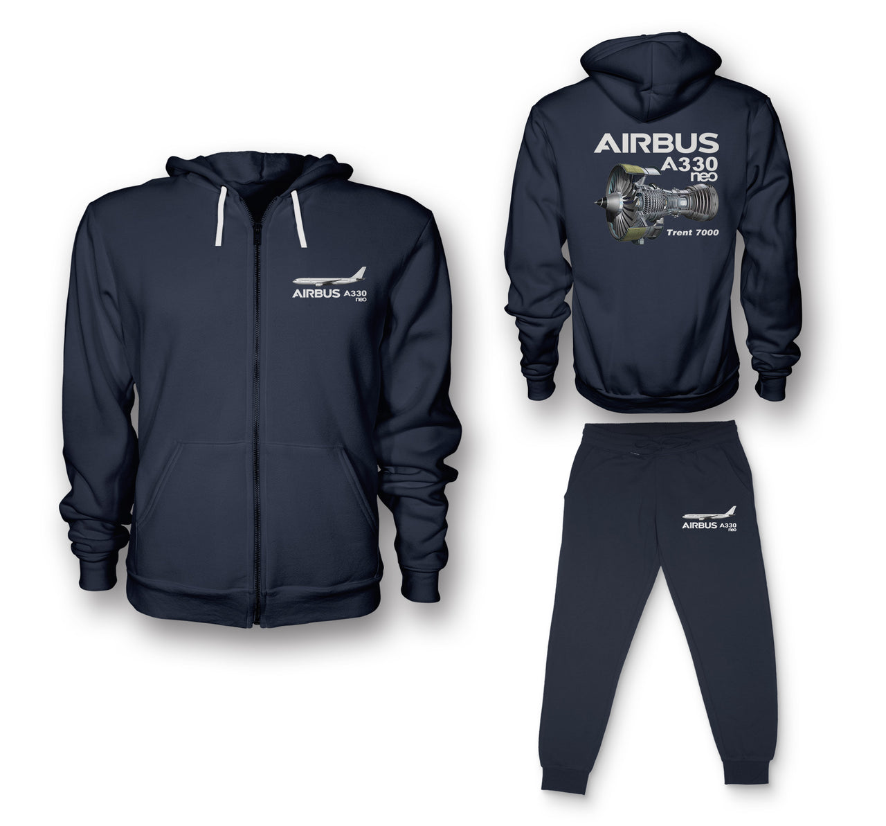 The Airbus A330neo Designed Zipped Hoodies & Sweatpants Set