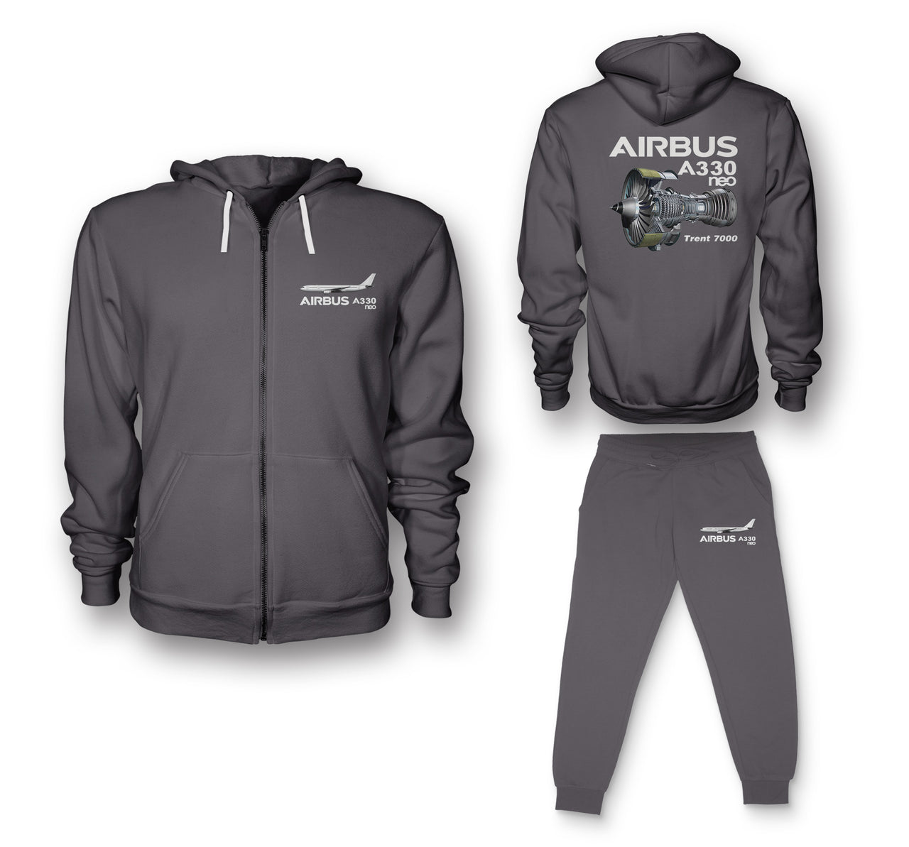 The Airbus A330neo Designed Zipped Hoodies & Sweatpants Set