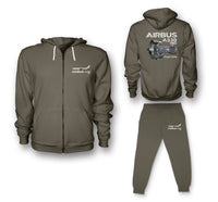 Thumbnail for The Airbus A330neo Designed Zipped Hoodies & Sweatpants Set