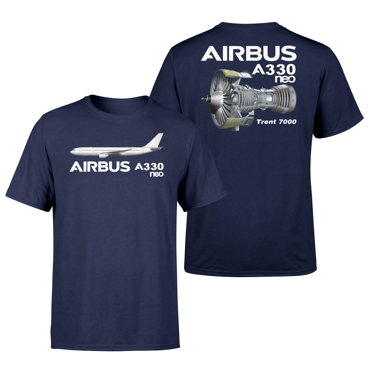 Airbus A330neo & Trent 7000 Engine Designed Double-Side T-Shirts