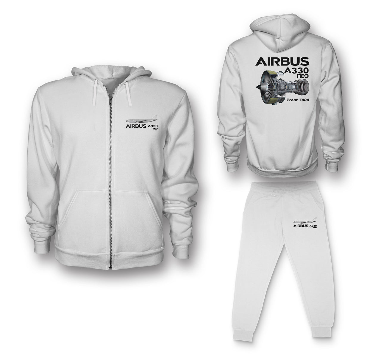 The Airbus A330neo Designed Zipped Hoodies & Sweatpants Set