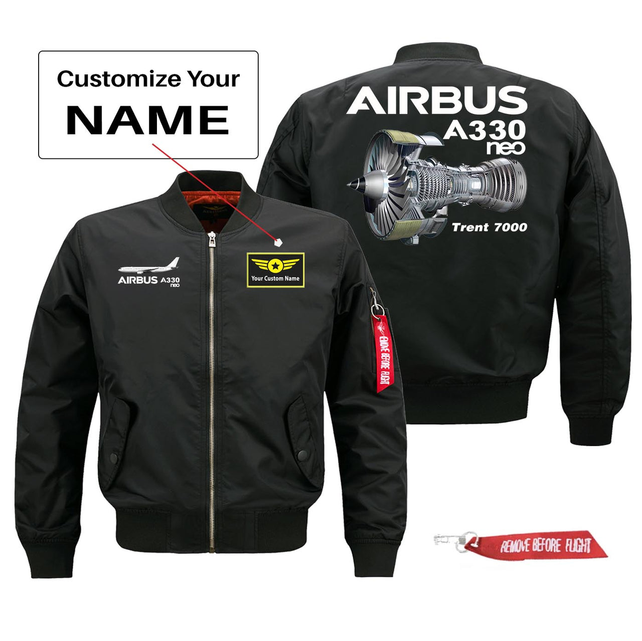 Airbus A330neo & Trent 7000 Designed Pilot Jackets (Customizable)