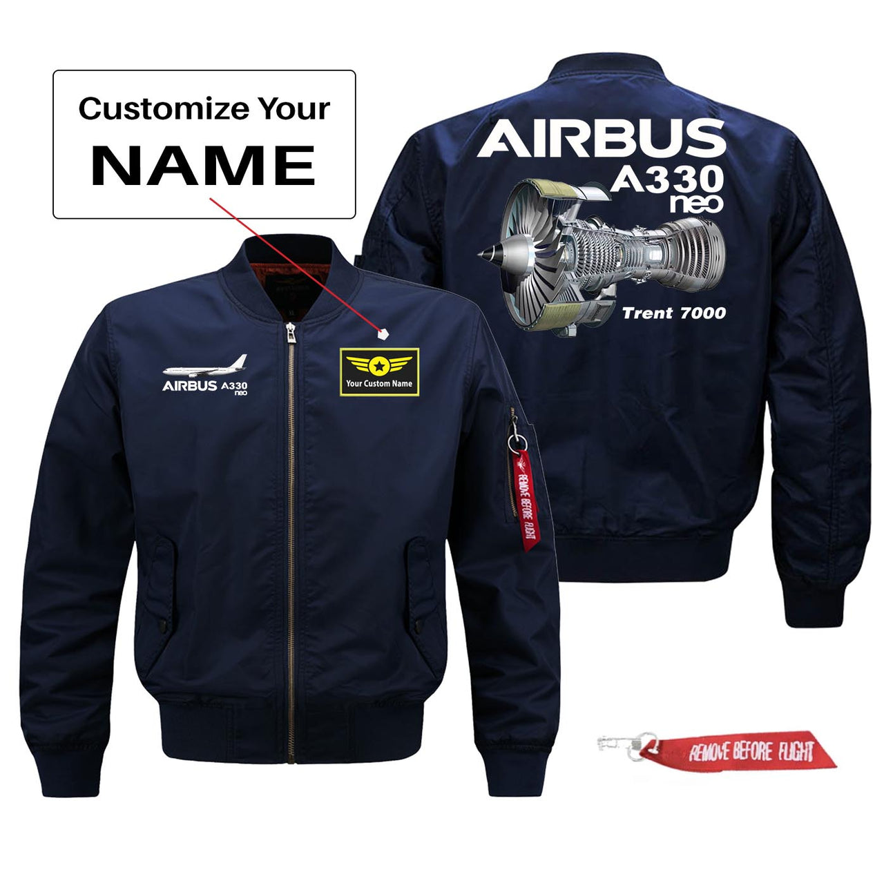Airbus A330neo & Trent 7000 Designed Pilot Jackets (Customizable)