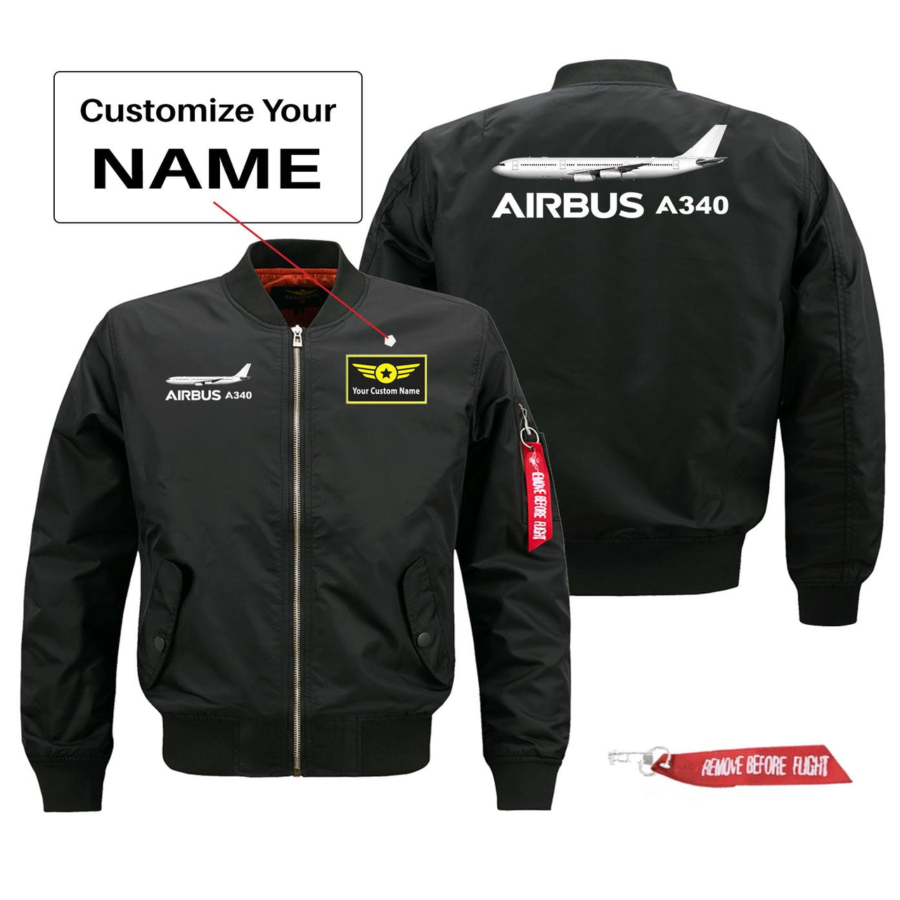 The Airbus A340 Designed Pilot Jackets (Customizable)