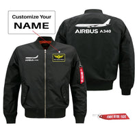 Thumbnail for The Airbus A340 Designed Pilot Jackets (Customizable)