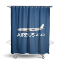 Thumbnail for The Airbus A340 Designed Shower Curtains