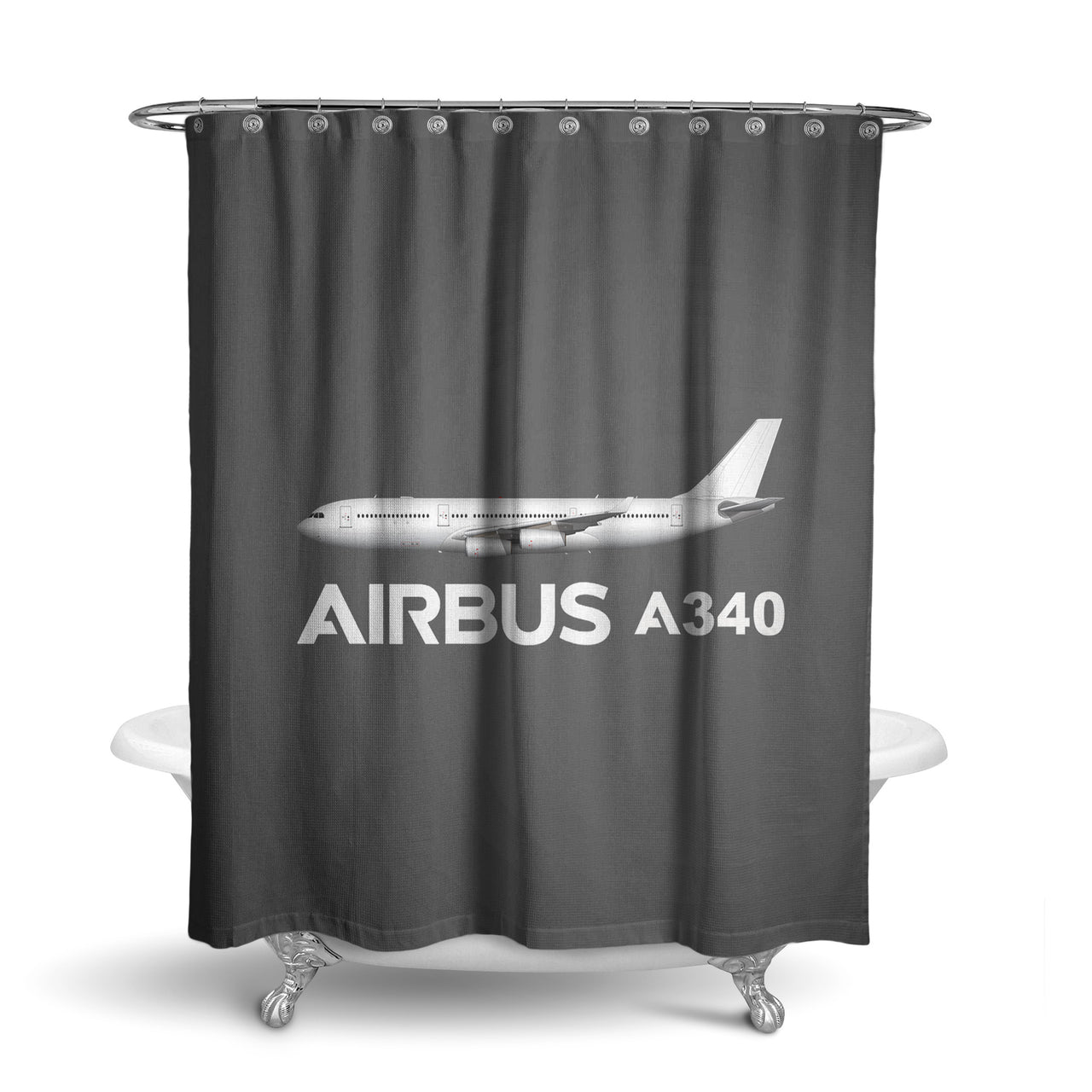The Airbus A340 Designed Shower Curtains