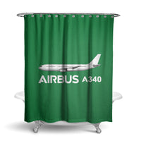 Thumbnail for The Airbus A340 Designed Shower Curtains