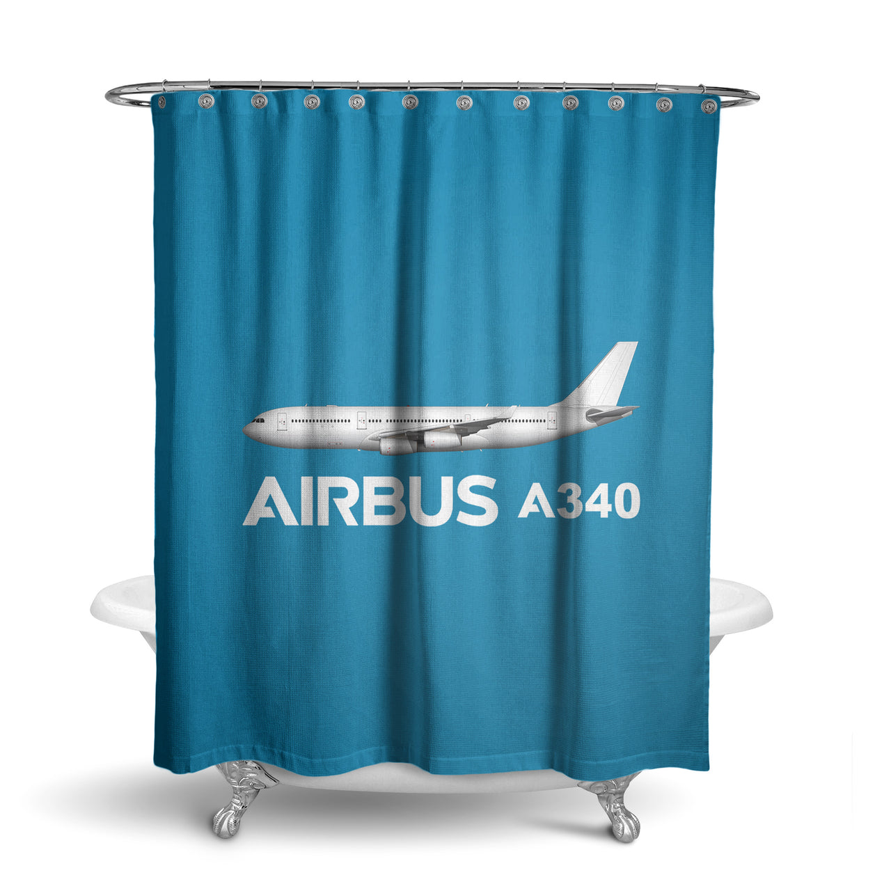 The Airbus A340 Designed Shower Curtains
