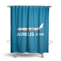 Thumbnail for The Airbus A340 Designed Shower Curtains
