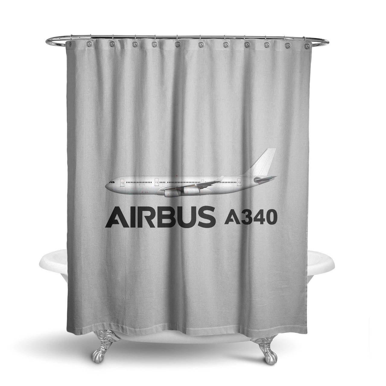 The Airbus A340 Designed Shower Curtains