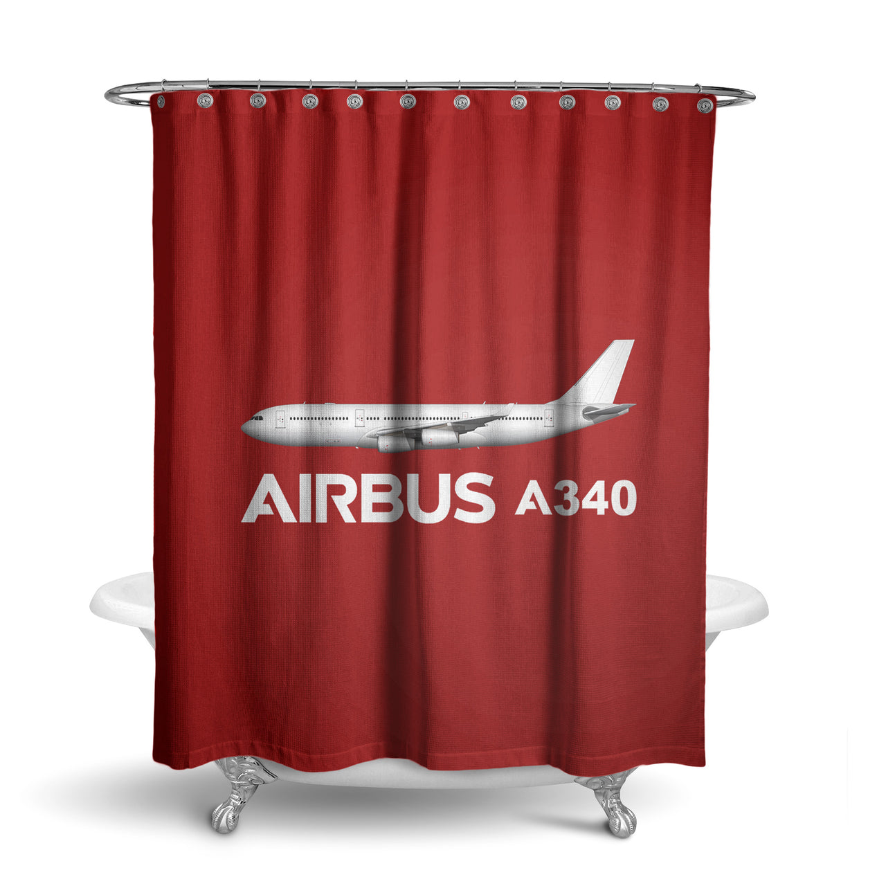 The Airbus A340 Designed Shower Curtains