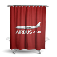Thumbnail for The Airbus A340 Designed Shower Curtains