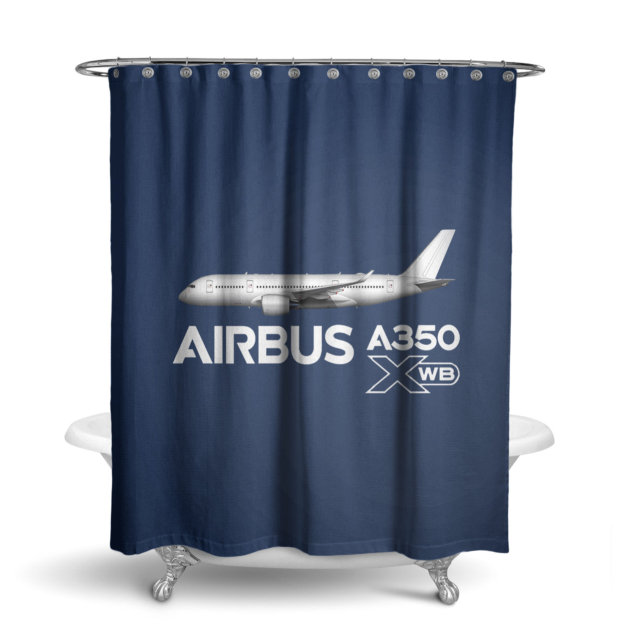 The Airbus A350 WXB Designed Shower Curtains
