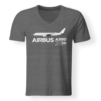Thumbnail for The Airbus A350 WXB Designed V-Neck T-Shirts