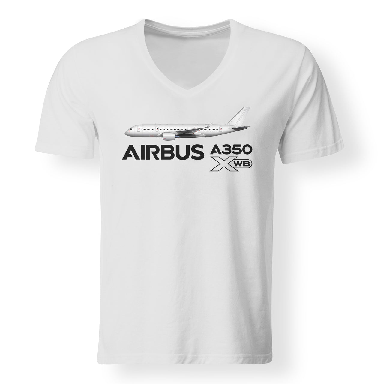The Airbus A350 WXB Designed V-Neck T-Shirts