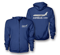Thumbnail for The Airbus A380 Designed Zipped Hoodies