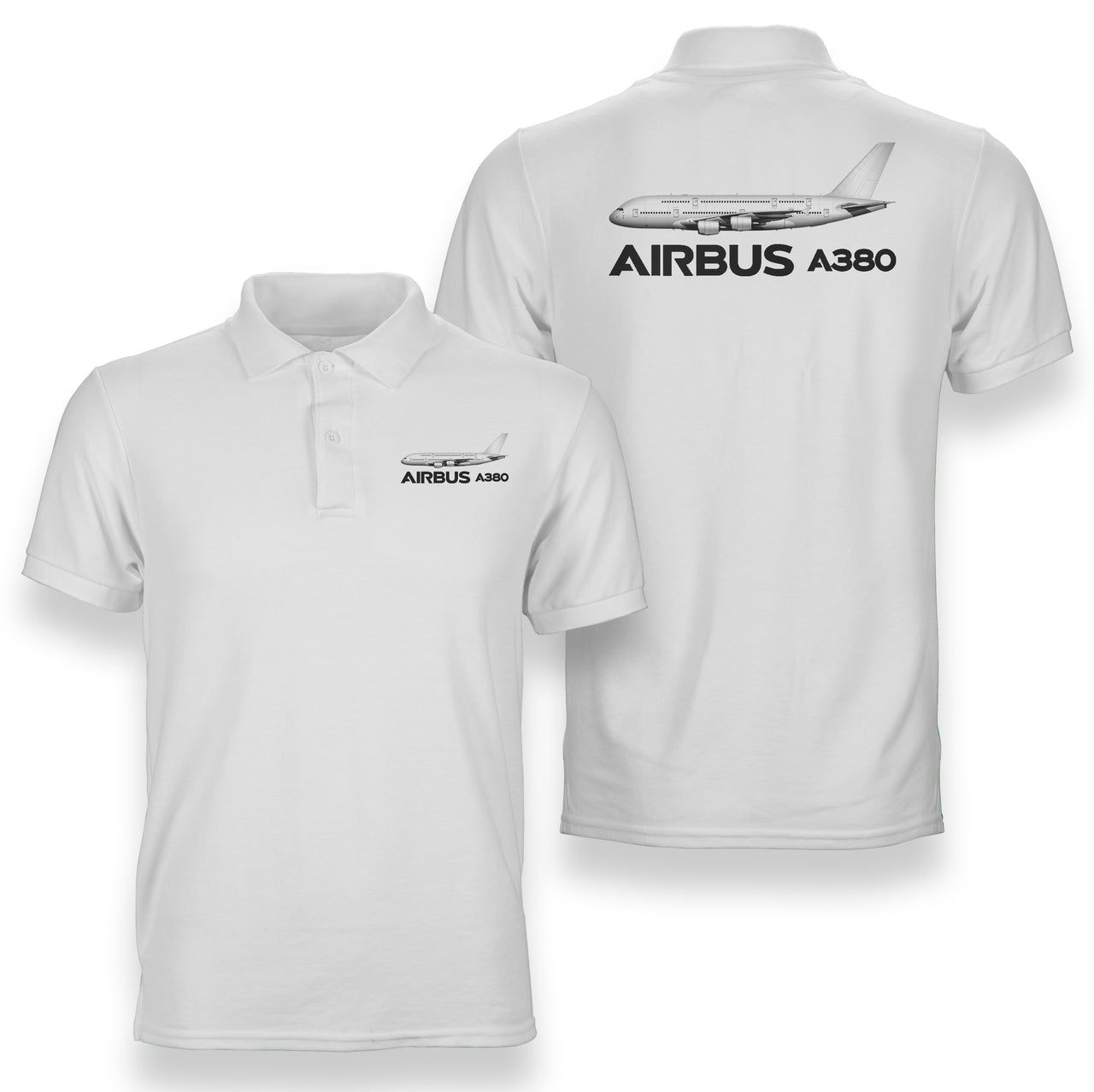 The Airbus A380 Designed Double Side Polo T-Shirts