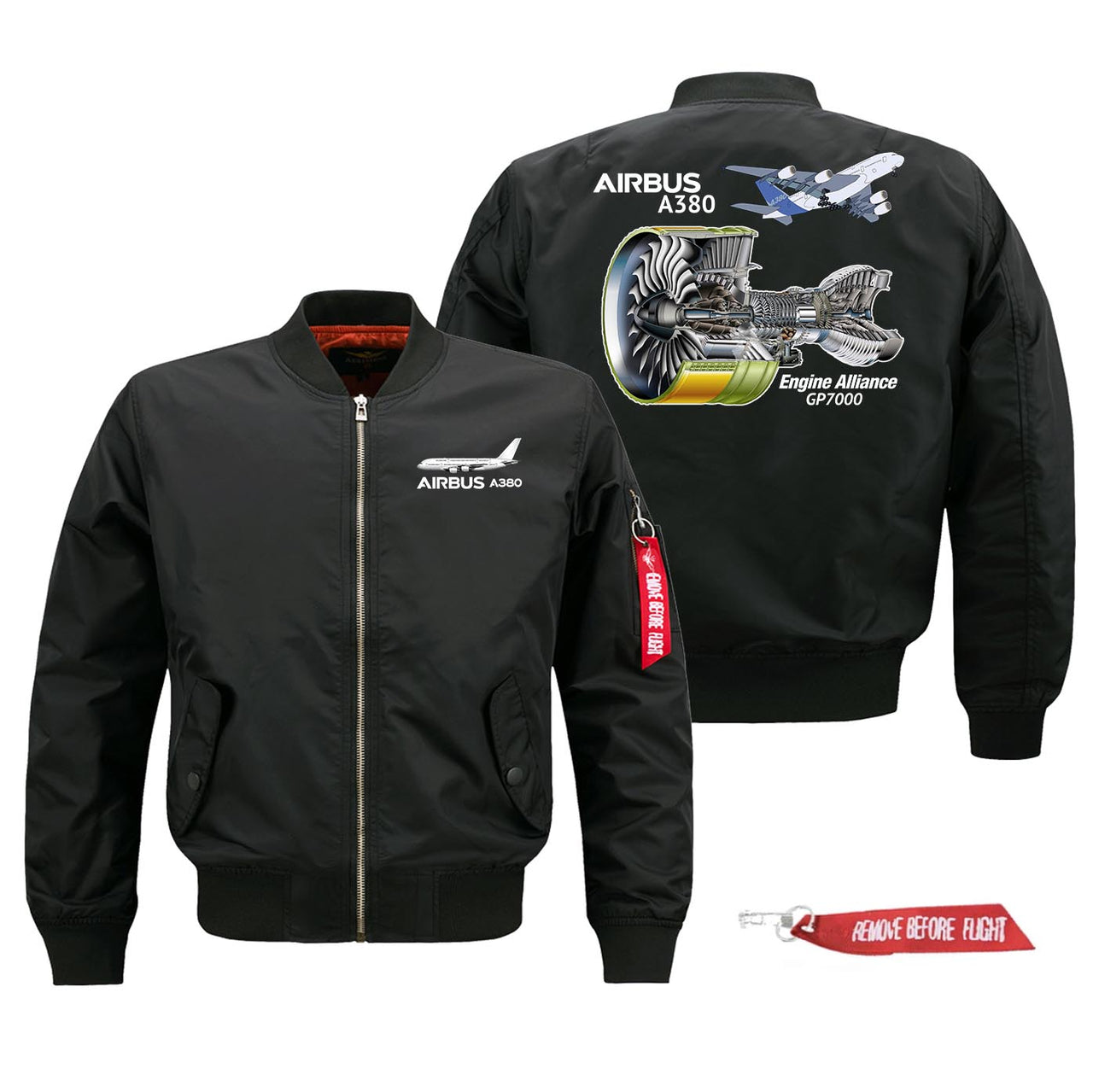 Airbus A380 & GP7000 Engine Designed Pilot Jackets (Customizable)