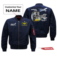 Thumbnail for Airbus A380 & GP7000 Engine Designed Pilot Jackets (Customizable)