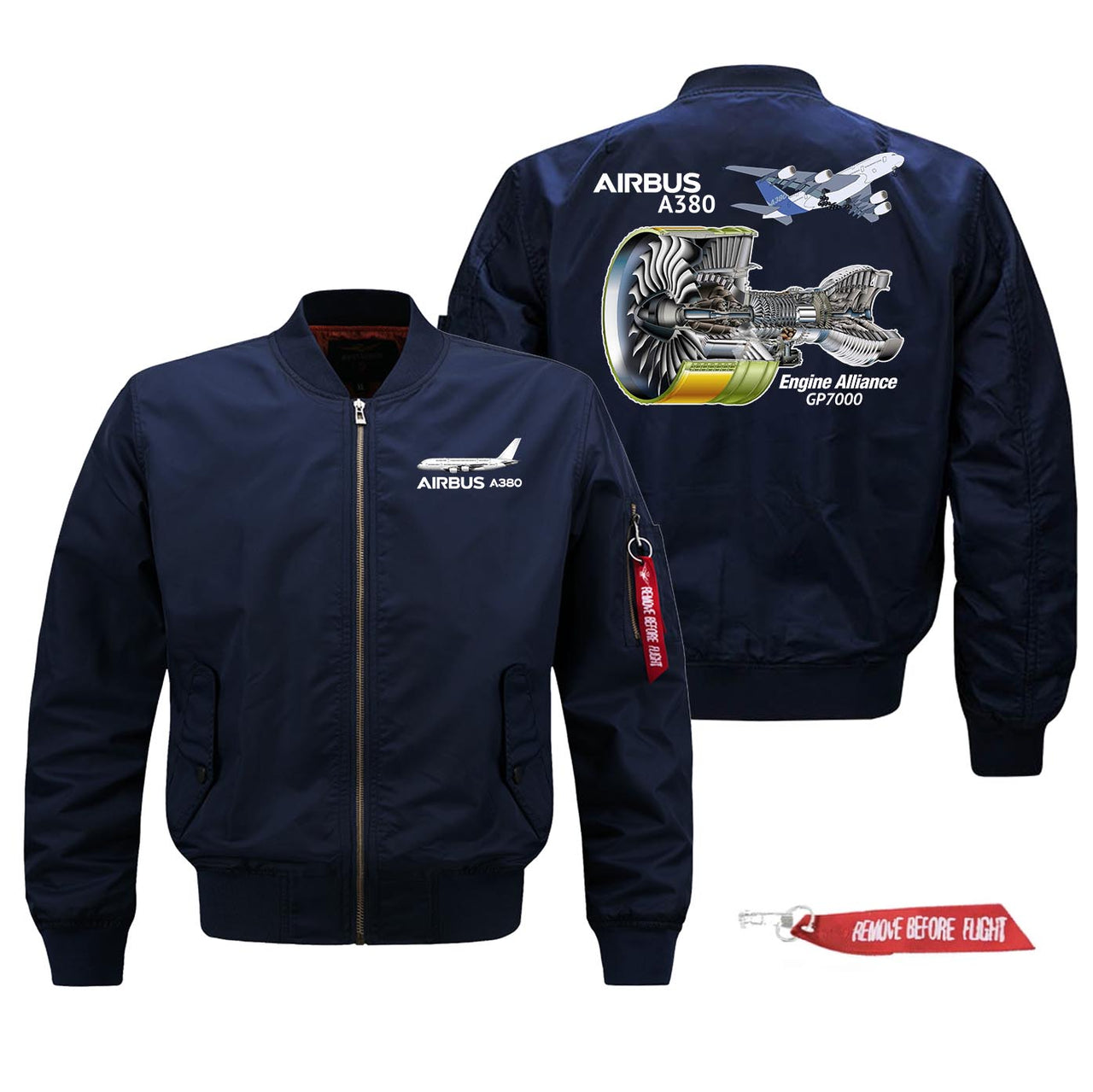 Airbus A380 & GP7000 Engine Designed Pilot Jackets (Customizable)