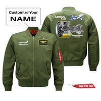 Thumbnail for Airbus A380 & GP7000 Engine Designed Pilot Jackets (Customizable)