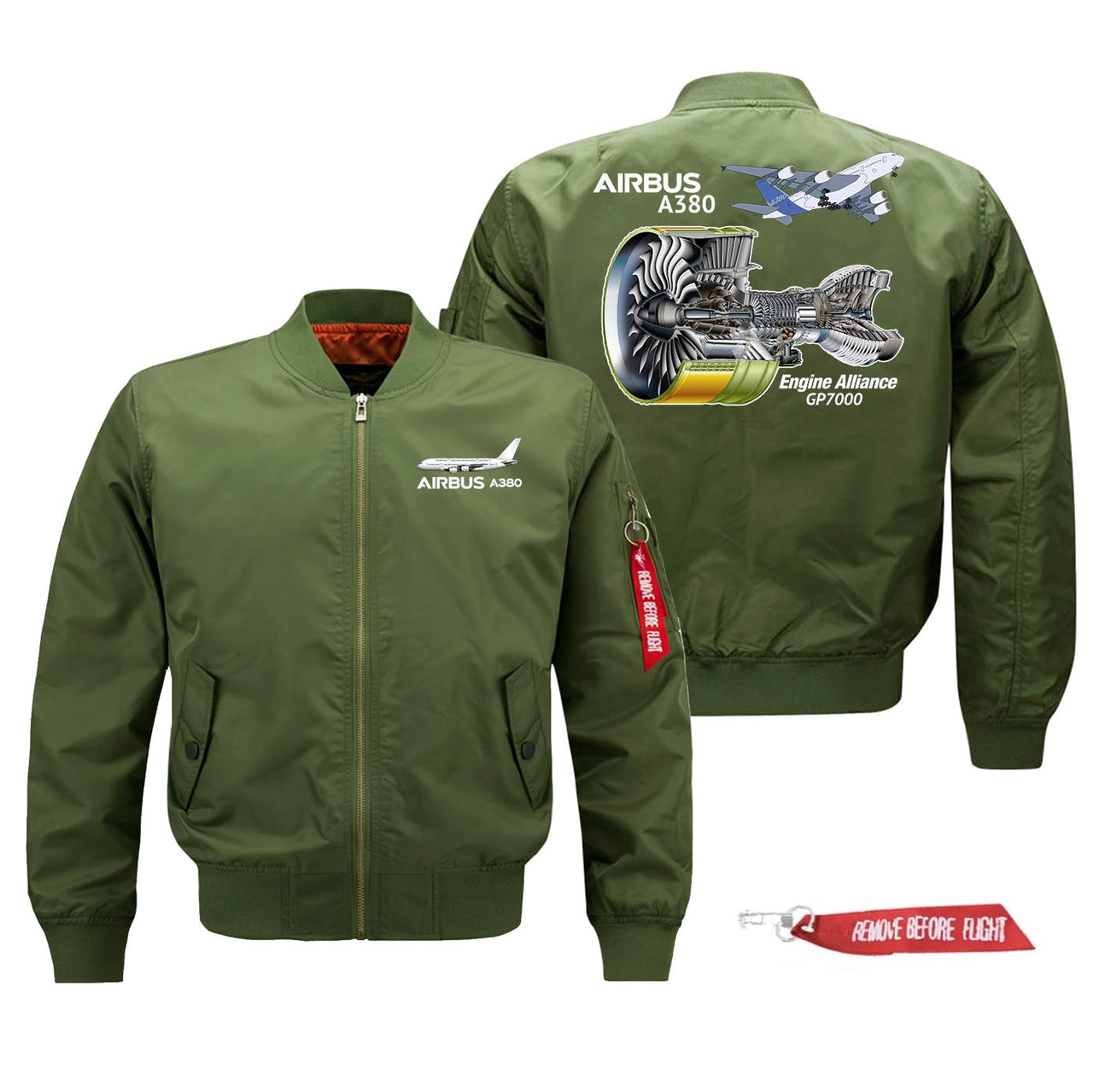 Airbus A380 & GP7000 Engine Designed Pilot Jackets (Customizable)