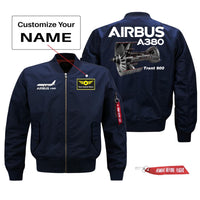 Thumbnail for Airbus A380 & Trent 900 Engine Designed Pilot Jackets (Customizable)
