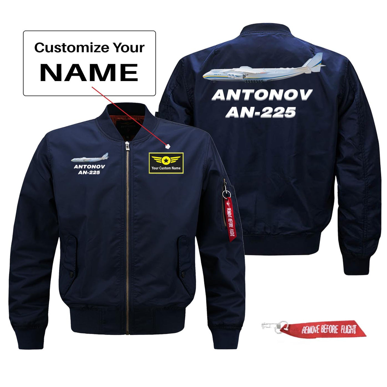 The Antonov AN-225 Designed Pilot Jackets (Customizable)