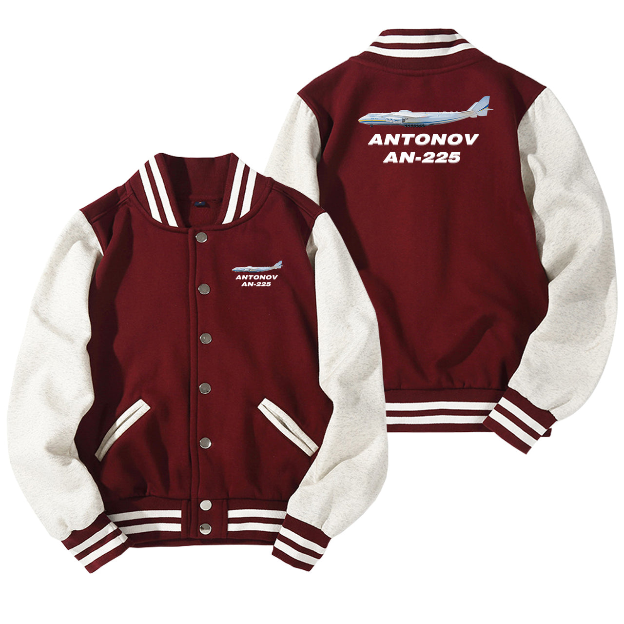 The Antonov AN-225 Designed Baseball Style Jackets