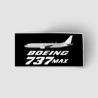 Thumbnail for The Boeing 737Max aviation themed sticker, weather-resistant vinyl.