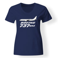 Thumbnail for The Boeing 737Max Designed V-Neck T-Shirts