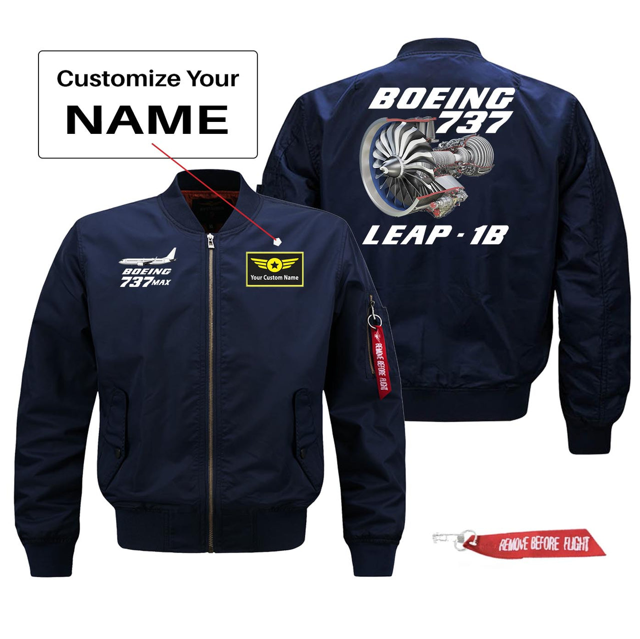 The Boeing 737Max & Leap 1B Designed Pilot Jackets (Customizable)