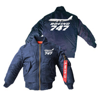 Thumbnail for The Boeing 747 Designed Children Bomber Jackets
