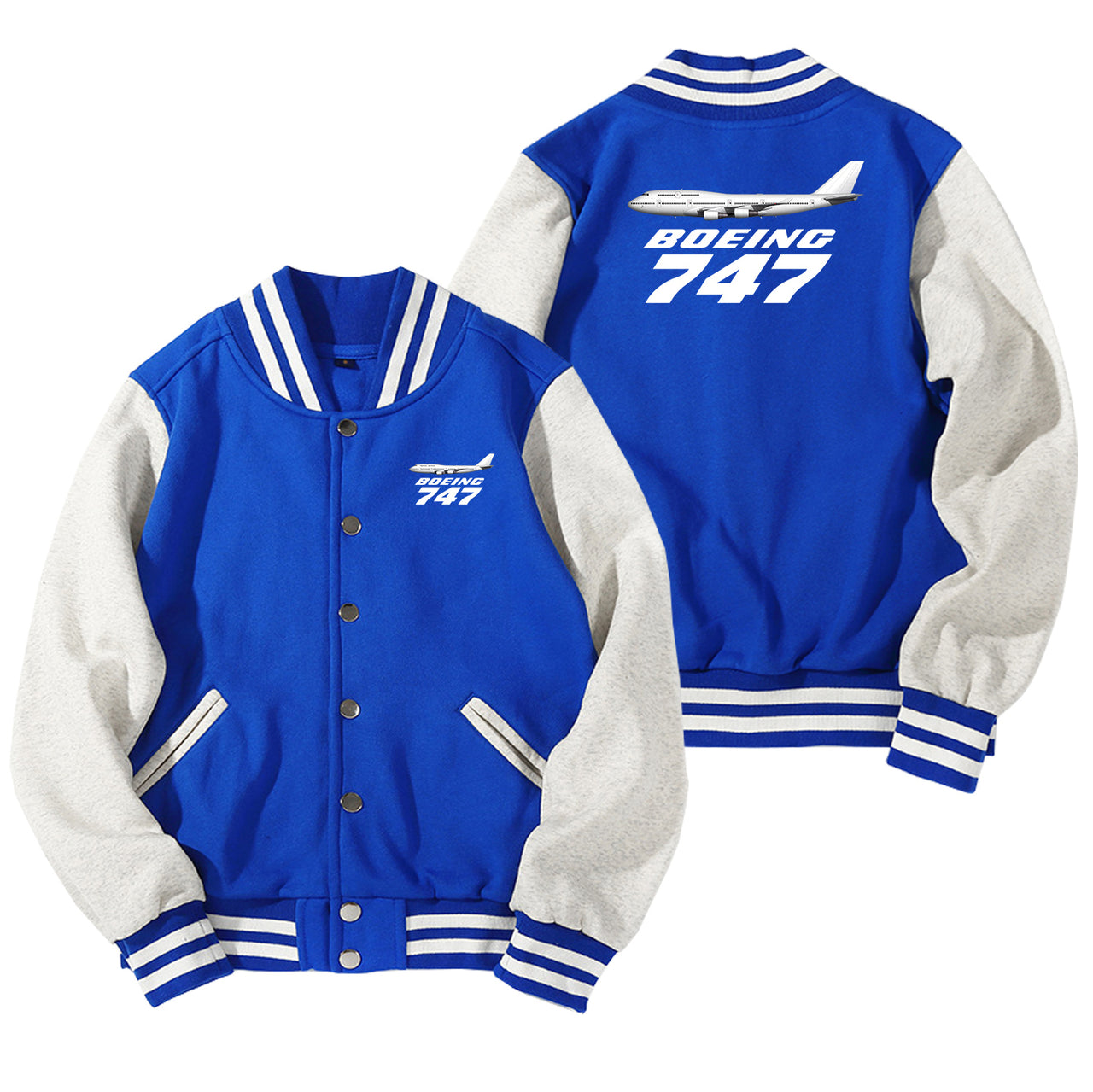 The Boeing 747 Designed Baseball Style Jackets