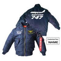 Thumbnail for The Boeing 747 Designed Children Bomber Jackets