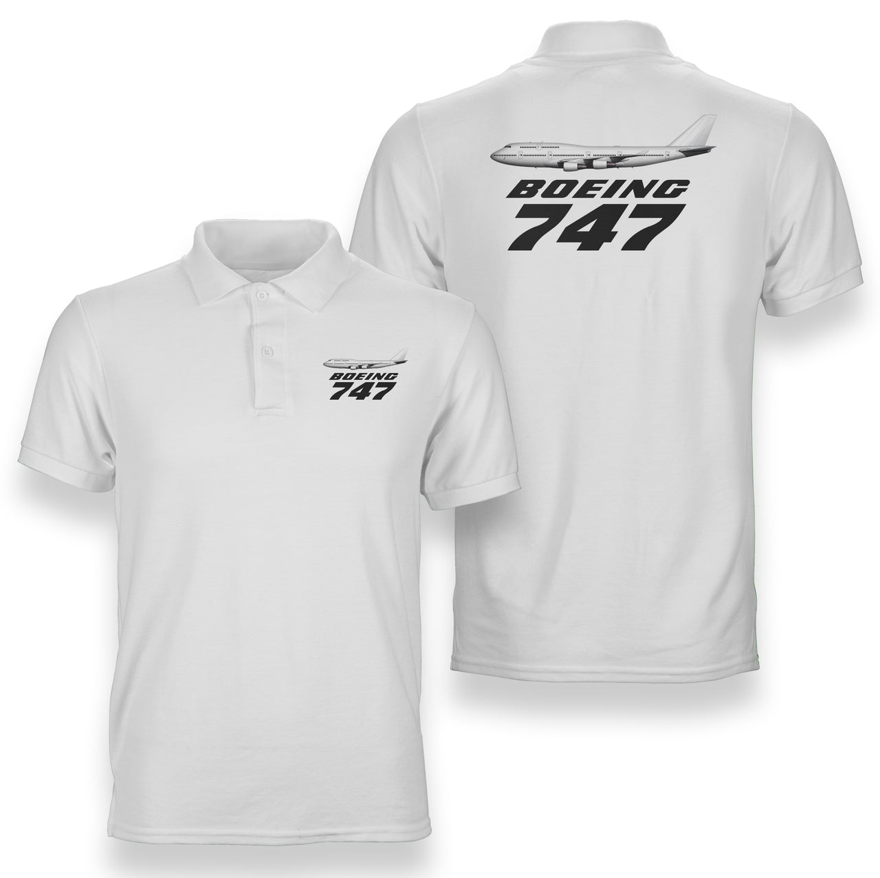 The Boeing 747 Designed Double Side Polo T-Shirts