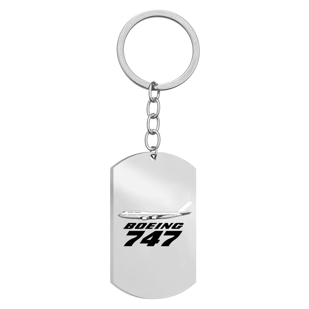 The Boeing 747 Designed Stainless Steel Key Chains (Double Side)