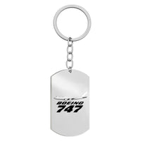 Thumbnail for The Boeing 747 Designed Stainless Steel Key Chains (Double Side)