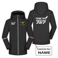 Thumbnail for The Boeing 757 Rain Coats & aviation design printed on waterproof shell with full-length cut rain coat.