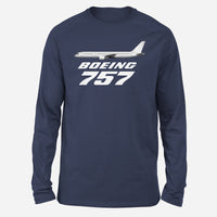Thumbnail for The Boeing 757 Designed Long-Sleeve T-Shirts