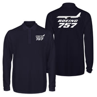 Thumbnail for The Boeing 757 Designed Long Sleeve Polo T-Shirts (Double-Side)