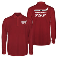 Thumbnail for The Boeing 757 Designed Long Sleeve Polo T-Shirts (Double-Side)