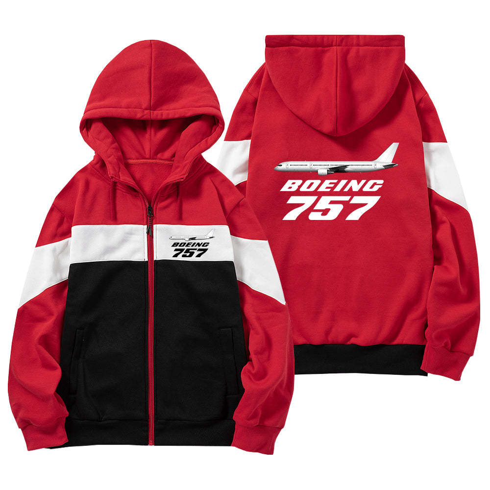The Boeing 757 Designed Colourful Zipped Hoodies