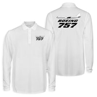 Thumbnail for The Boeing 757 Designed Long Sleeve Polo T-Shirts (Double-Side)
