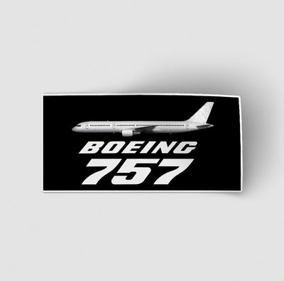 The Boeing 757 aviation themed sticker, weather-resistant vinyl.