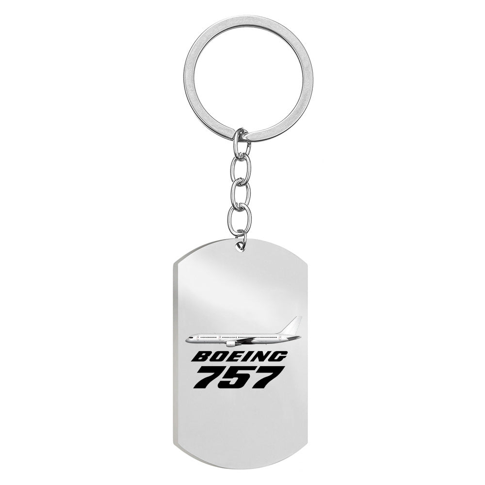 The Boeing 757 Designed Stainless Steel Key Chains (Double Side)