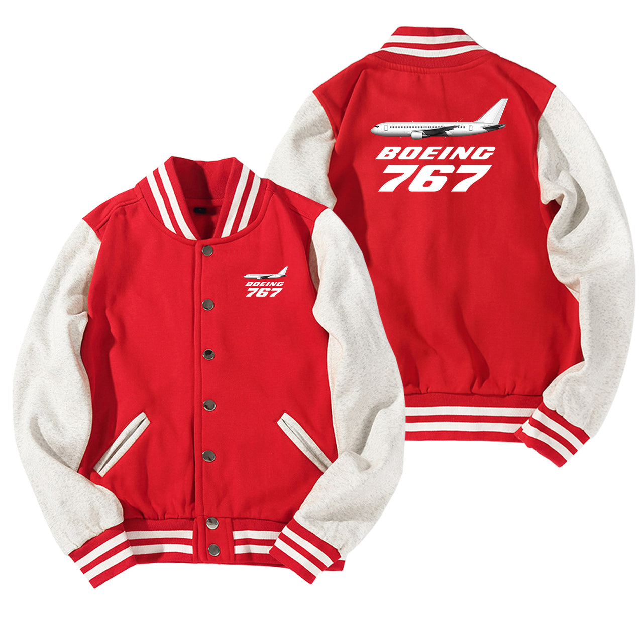 The Boeing 767 Designed Baseball Style Jackets