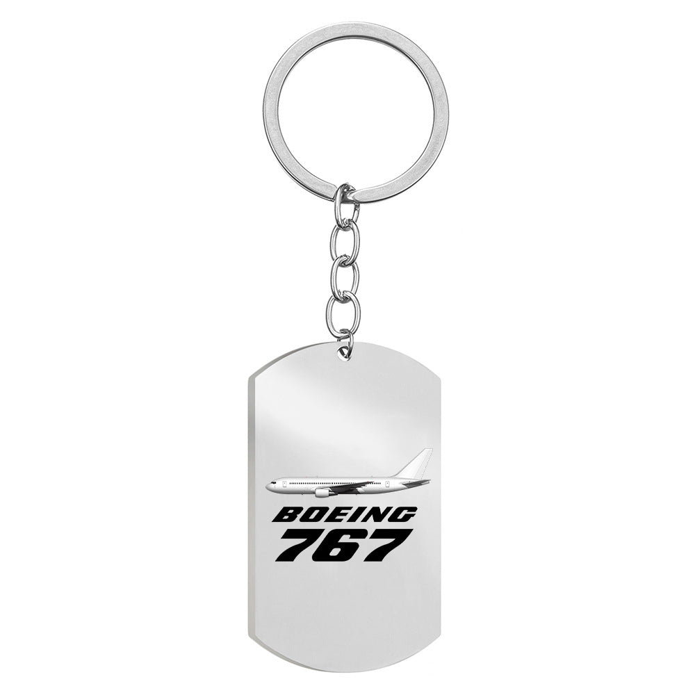 The Boeing 767 Designed Stainless Steel Key Chains (Double Side)