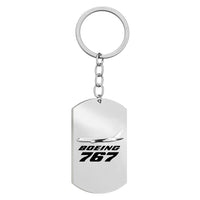 Thumbnail for The Boeing 767 Designed Stainless Steel Key Chains (Double Side)